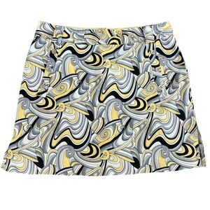 Sport Haley Yellow/Black/White Printed Golf Skort Size 12